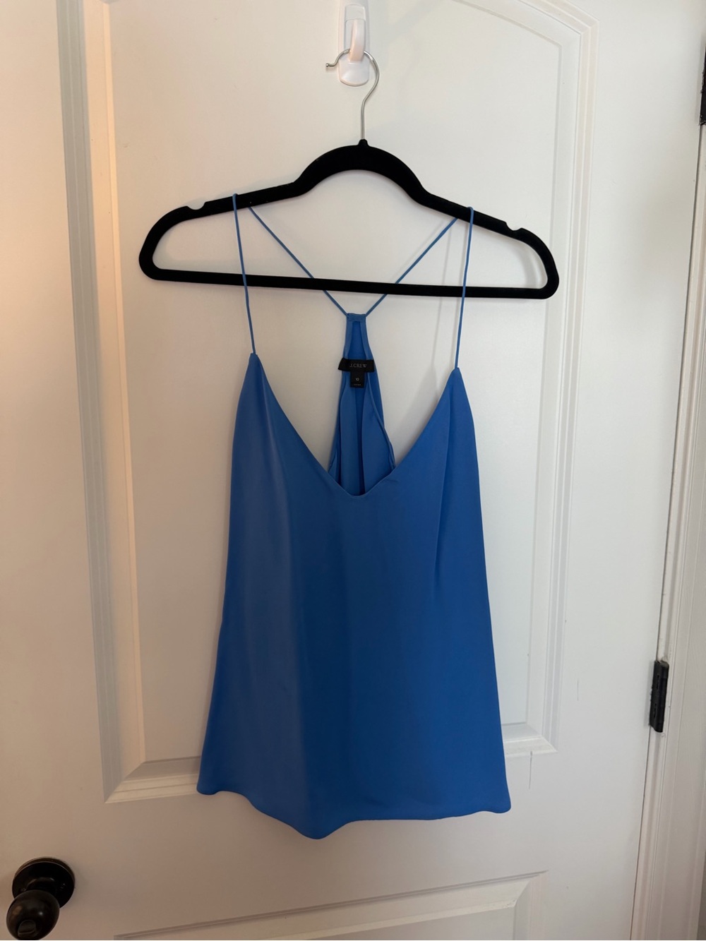 J. Crew Bright Blue Spaghetti Strap V-Neck Cami